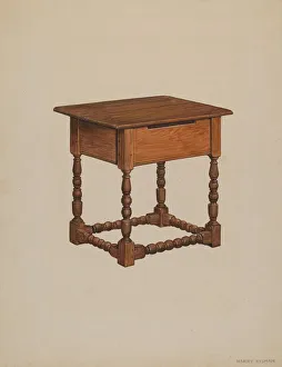 Tavern Table Print, 1936 by Harry Eisman