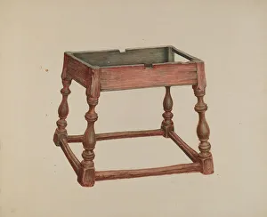 Austin L. Davison's Tavern Table (Top Missing) Print, 1938