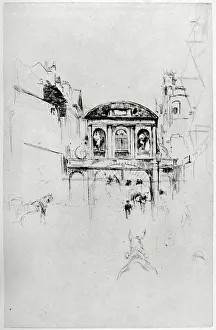 Temple Bar, 19th century (1904).Artist: James Abbott McNeill Whistler Temple Bar, 19th century (1904).Artist: James Abbott McNeill Whistler