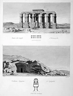 Asyut Collection: Temple of Hermopolis and Egyptian Tombs of Lycopolis, 1802. Artist: Vivant Denon
