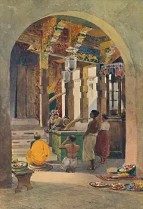 Temple Of The Tooth Kandy Prints: The Temple of the Tooth, Kandy - Interior