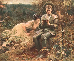 The Temptation of Sir Percival, c1894, (c1902). Creator: Unknown The Temptation of Sir Percival, c1894, (c1902). Creator: Unknown