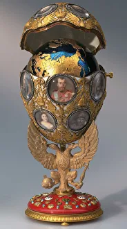 The Tercentenary of Romanoffs House Egg, 1913. Artist: Wigstrom, Henrik Immanuel The Tercentenary of Romanoffs House Egg, 1913. Artist: Wigstrom, Henrik Immanuel