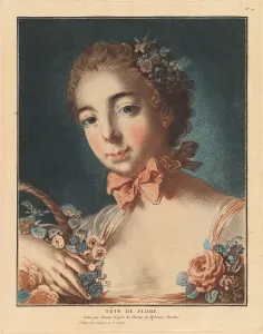 Tête de Flore, 1769. Creator: Louis Marin Bonnet Tête de Flore, 1769. Creator: Louis Marin Bonnet