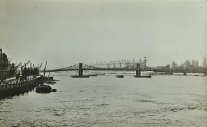 London Geographical Features Prints: The Thames and Lambeth Bridge looking downstream, 1897