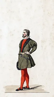 Theatre costume design for Shakespeares play, Henry VIII, 19th century Theatre costume design for Shakespeares play, Henry VIII, 19th century