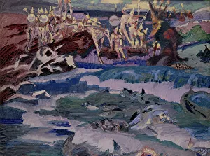 Thirty-Three Bogatyrs, 1901. Artist: Vrubel, Mikhail Alexandrovich (1856-1910) Thirty-Three Bogatyrs, 1901. Artist: Vrubel, Mikhail Alexandrovich (1856-1910)