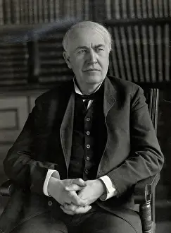 Seated Male Figures In Art Prints: Thomas Alva Edison. Creator: Unknown