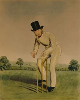 English Cricket History Prints: Thomas Box, c1850s. Creator: Unknown