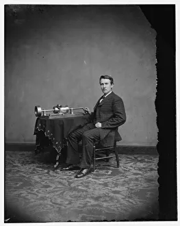 Thomas Edison Prints: Thomas Edison, 1878. Creator: Unknown