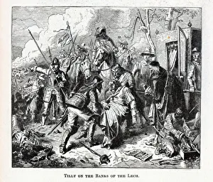 Tilly on the Banks of the Lech, 1882. Artist: Anonymous Tilly on the Banks of the Lech, 1882. Artist: Anonymous