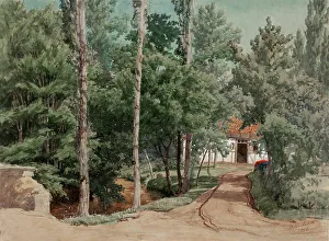 Timber Framed Building Print, 1856
