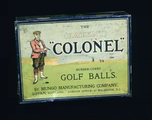 Images Dated 2nd August 2005: Print of Tin of Colonel Golf Balls, c1909