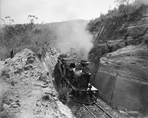 Black And White Train Images Prints: Toowoomba Range engine Murphy's Creek and Highfields