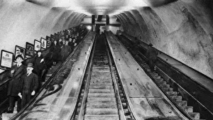 Tottenham Court Road tube station escalators, London, 1926-1927 Tottenham Court Road tube station escalators, London, 1926-1927