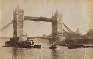Old London Bridge Prints: Tower Bridge, London, c1907