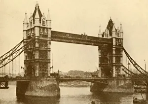 London Geographical Features Prints: The Tower Bridge, London, c1930. Creator: Unknown