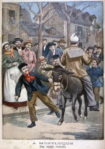 A traditional custom, Montlucon, France, 1900 A traditional custom, Montlucon, France, 1900