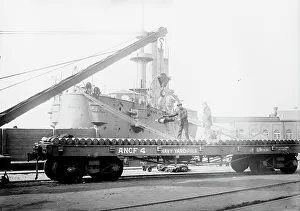 Black And White Naval Photography Prints: Transfer of 8 shells, League Isl'd. 1913. Creator: Bain News Service