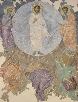 The Transfiguration of Jesus, Ancient Russian Fresco Print