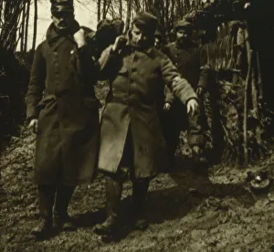 French Soldiers In WWI Prints: Transporting the injured, c1914-c1918