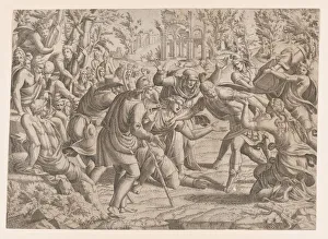 The Treacherous Sinon Brought into the Trojan's Camp by the Shepherds, 1535-55 The Treacherous Sinon Brought into the Trojan's Camp by the Shepherds, 1535-55