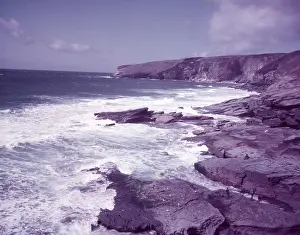 UK Coastal Scenes Prints: Trebarwith Strand, Cornwall, c1955. Creator: Arthur Charles Kirby Ware