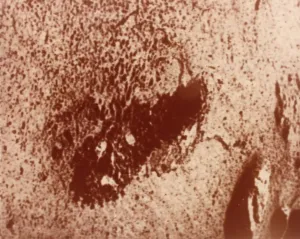 NASA Mars Exploration Prints: Trench excavated by surface sampler, Viking 1 Mission to Mars, 1976. Creator: NASA