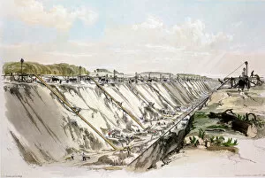 Images Dated 4th August 2005: Tring cutting, London & Birmingham Railway, 17 June 1837 (1839). Artist: John Cooke Bourne