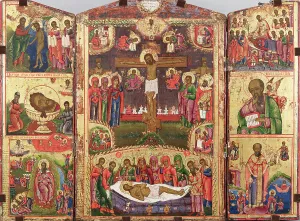 Triptych Icon Print, 1850-1990