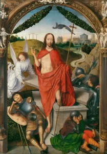 Resurrection Of Christ Prints: Triptych of The Resurrection (Central panel). Artist: Memling, Hans (1433 / 40-1494)