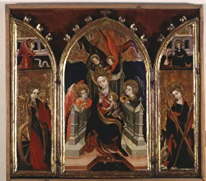 Virgin Mary Painting Prints: Triptych of the Virgin Mary, tempera on panel, c