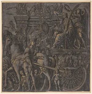 Chiaroscuro Woodcut Art Prints: The Triumph of Julius Caesar: Caesar Triumphant