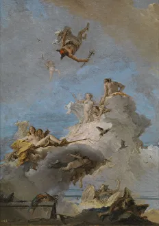 The Triumph of Venus (The Olympus), Between 1762 and 1765. Artist: Tiepolo, Giandomenico (1727-1804) The Triumph of Venus (The Olympus), Between 1762 and 1765. Artist: Tiepolo, Giandomenico (1727-1804)