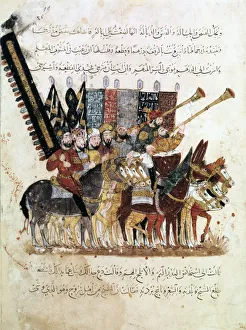 Troop of horsemen at a religious ceremony, c1240 Troop of horsemen at a religious ceremony, c1240