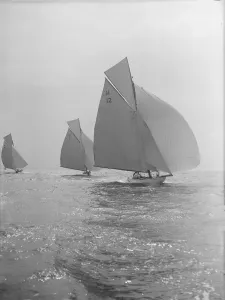 The Truant and Antwerpia IV racing with spinnakers, 27th May 1912. Creator The Truant and Antwerpia IV racing with spinnakers, 27th May 1912. Creator