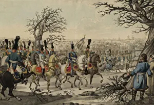 Tsar Alexander I and King Frederick William III before the troops, ca 1813. Artist Tsar Alexander I and King Frederick William III before the troops, ca 1813. Artist