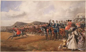 Tsar Alexander II reviewing troops, 1867. Artist: Anonymous Tsar Alexander II reviewing troops, 1867. Artist: Anonymous