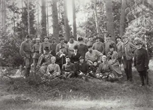 Tsar Alexander III with family and friends on a hunt in the Bialowieza Forest, Russia, 1894 Tsar Alexander III with family and friends on a hunt in the Bialowieza Forest, Russia, 1894
