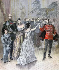 Tsar Alexander III of Russia and the French ambassador in St Petersburg, 1893. Artist: Henri Meyer Tsar Alexander III of Russia and the French ambassador in St Petersburg, 1893. Artist: Henri Meyer