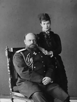 Tsar Alexander III and Tsarina Maria Fyodorovna of Russia, 1880s Tsar Alexander III and Tsarina Maria Fyodorovna of Russia, 1880s