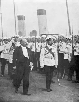 Tsar Nicholas II with French President Raymond Poincare, 1914 Tsar Nicholas II with French President Raymond Poincare, 1914