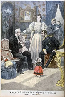 Tsar Nicholas II of Russia and Felix Faure, President of the French Republic, 1897. Artist: Oswaldo Tofani Tsar Nicholas II of Russia and Felix Faure, President of the French Republic, 1897. Artist: Oswaldo Tofani