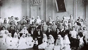 Tsarina Maria Fyodorovna of Russia visiting a hospital in Kiev, 1915 Tsarina Maria Fyodorovna of Russia visiting a hospital in Kiev, 1915