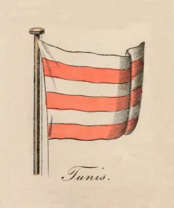 Tunisian Flag Prints: Tunis, 1838
