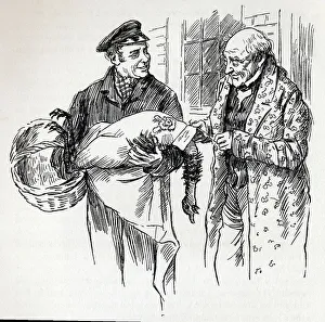 British Heritage Images Online Prints: A turkey for Tiny Tim, c1900. Creator: Harold Copping