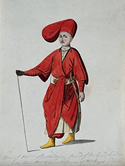 Watercolour Artwork England Prints: A Turkish guardsman. Creator: Unknown