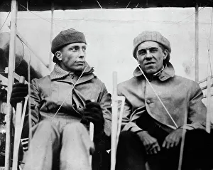 Turpin and Lt. Rogers Print, c1910-1915, photograph of two men seated in an airplane