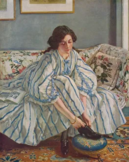 Tying Her Shoe, c1900. Artist: Walter Westley Russell Tying Her Shoe, c1900. Artist: Walter Westley Russell