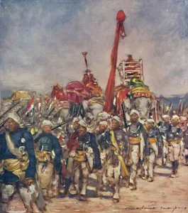 British Imperialism In India Prints: A Typical Group in the Retainers Procession, 1903. Artist: Mortimer L Menpes